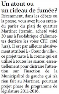 Lettre de Victor Allamand dans le Forum de La Côte Mars 2016